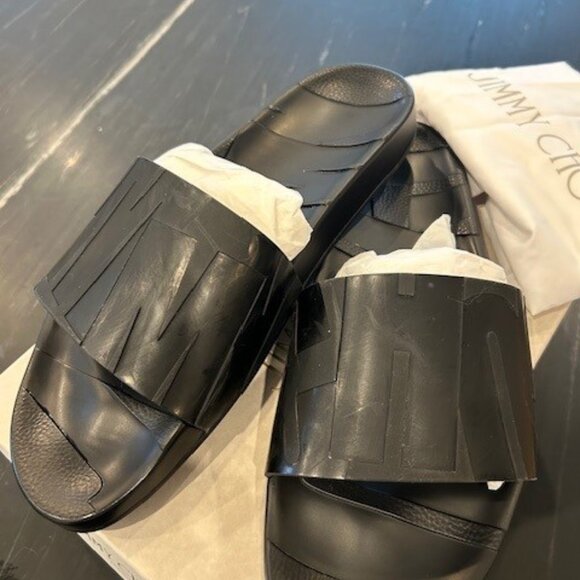 Jimmy Choo Mens Pool Slides - Picture 4 of 5